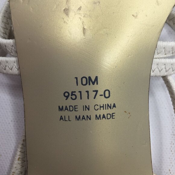 Lifestride Womens White Slingback Strap Block Heel Sandal 95117-0 Formal 10M - Picture 8 of 8